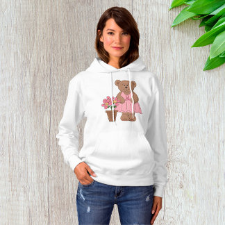 Breast Cancer Awareness Bear in Pink Dress  Hoodie