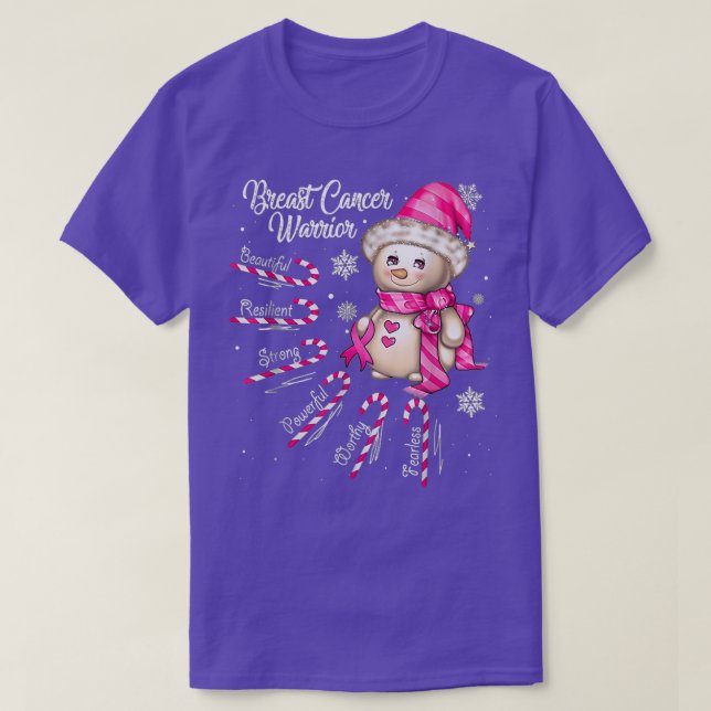 Breast Cancer Awareness Beautiful resilient strong T-Shirt (Design Front)