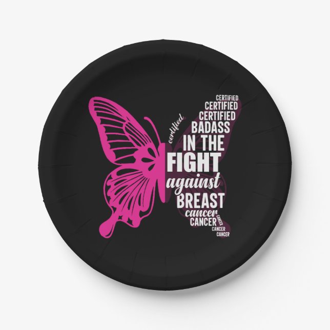 Breast cancer awareness best paper plates (Front)
