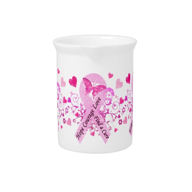 Breast Cancer Awareness Beverage Pitcher (Front)