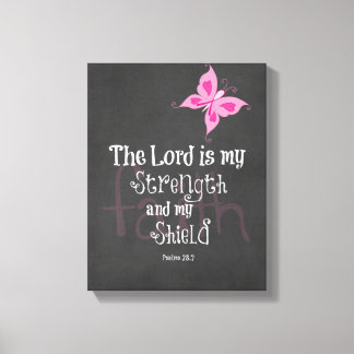 Breast Cancer Awareness Bible Verse Canvas Print