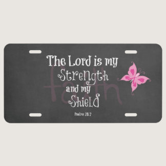 Breast Cancer Awareness Bible Verse License Plate
