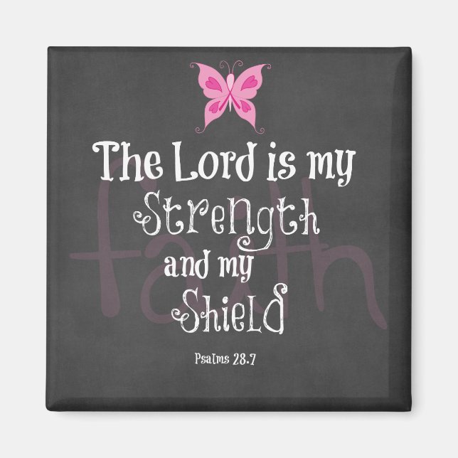 Breast Cancer Awareness Bible Verse Magnet (Front)