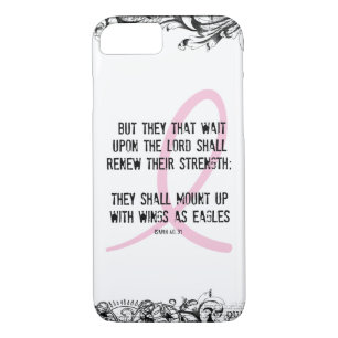 Breast Cancer Awareness Bible Verse Pink Ribbon iPhone 8/7 Case