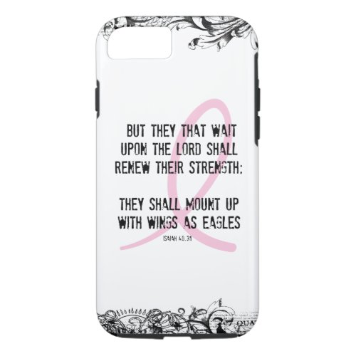 Breast Cancer Awareness Bible Verse Pink Ribbon iPhone 87 Case