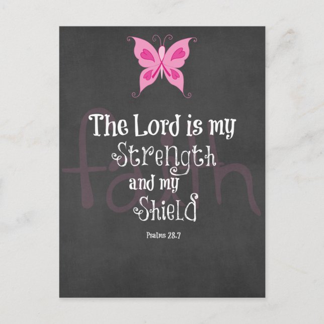 Breast Cancer Awareness Bible Verse Postcard (Front)