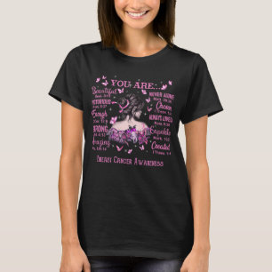 Breast Cancer Awareness Bible Verses & Butterflies T-Shirt