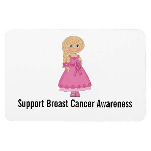 Breast Cancer Awareness blonde Premium Magnet