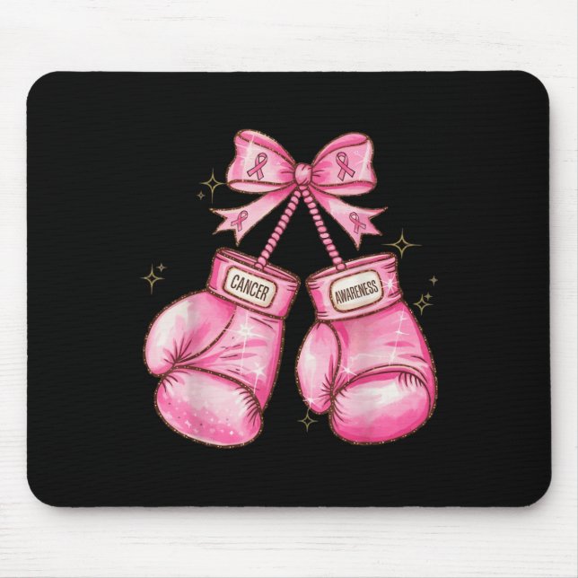 Breast Cancer Awareness Boxing Glove In October We Mouse Pad (Front)