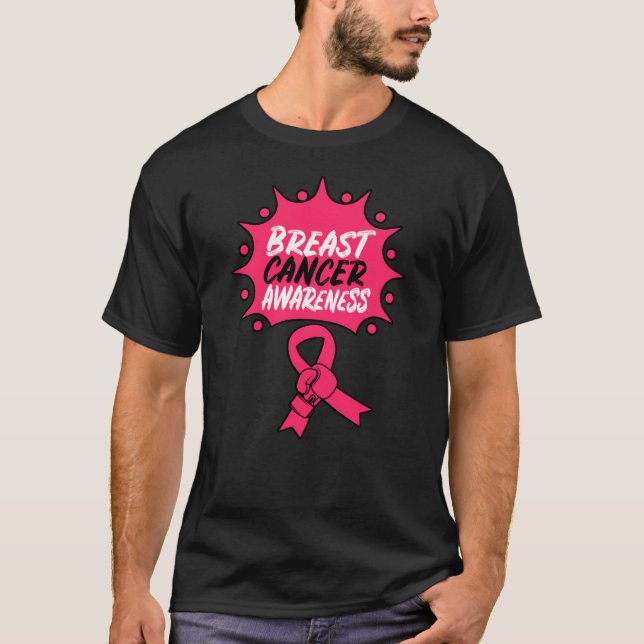 Breast Cancer Awareness Boxing Glove T-Shirt (Front)