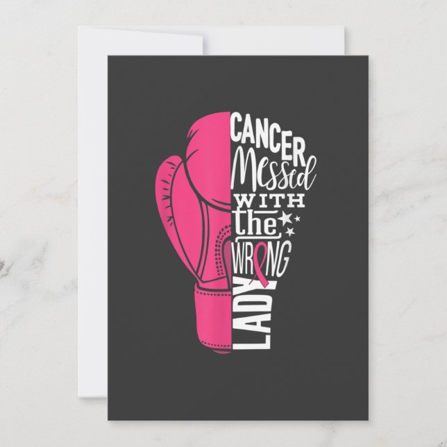 Breast Cancer Awareness Boxing Glove Tee Invitation (Front)