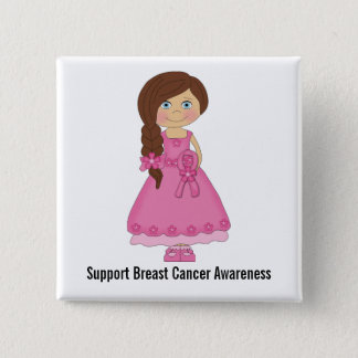 Breast Cancer Awareness (brown) Button