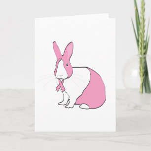 BREAST CANCER AWARENESS BUNNY CARD