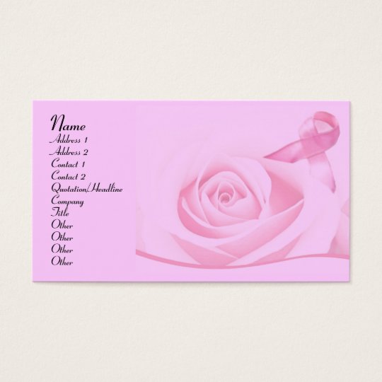 Breast Cancer Awareness Business Card