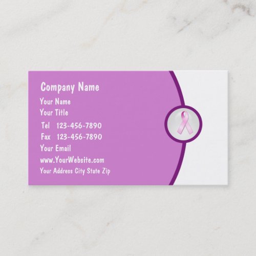 Breast Cancer Awareness Business Card