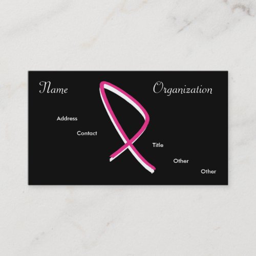 Breast Cancer Awareness Business Card