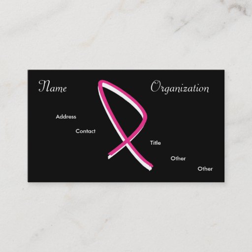 Customizable Breast Cancer Awareness Business Cards