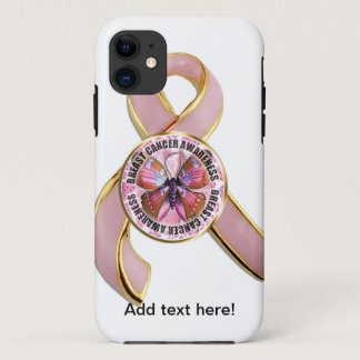 Breast Cancer Awareness Butterfly iPhone 11 Case