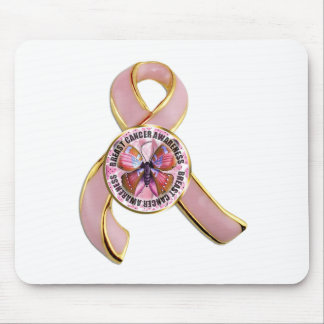 Breast Cancer Awareness Butterfly Mouse Pad