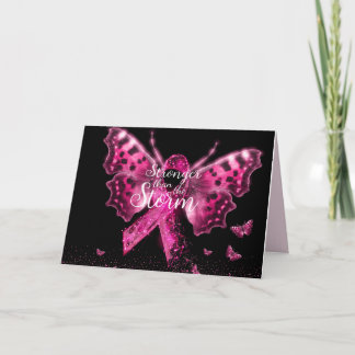 Breast Cancer Awareness Butterfly Quote  Card