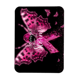 Breast Cancer Awareness Butterfly Quote Magnet