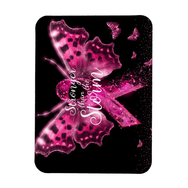 Breast Cancer Awareness Butterfly Quote  Magnet (Vertical)
