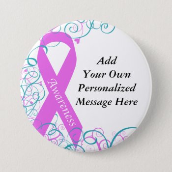 Breast Cancer Awareness Button by kathysprettythings at Zazzle
