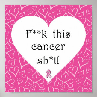 Breast Cancer Awareness - Cancer is Rude! Poster