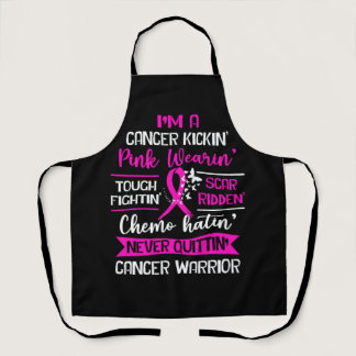 Breast Cancer Awareness Cancer Kickin' Chemo Hatin Apron