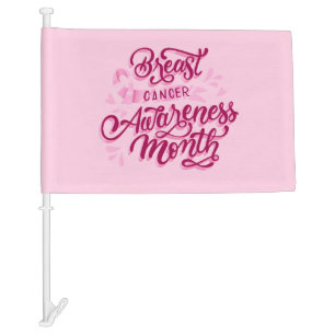 Breast Cancer Awareness Car Flag