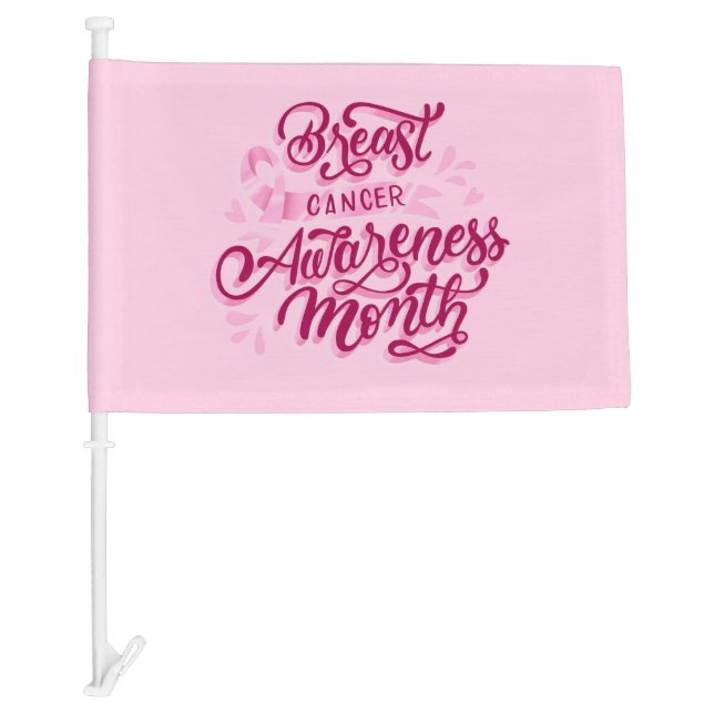 Breast Cancer Awareness Car Flag (Front)