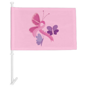 Breast Cancer Awareness Car Flag