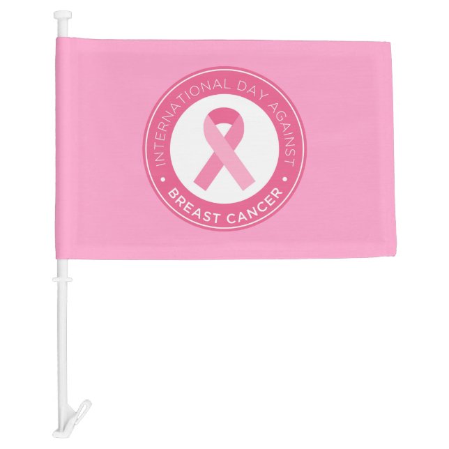 Breast Cancer Awareness Car Flag (Front)