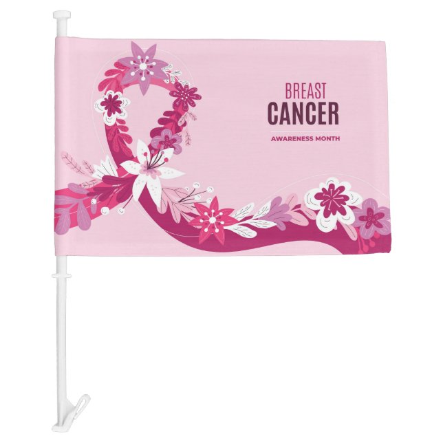 Breast Cancer Awareness Car Flag (Front)