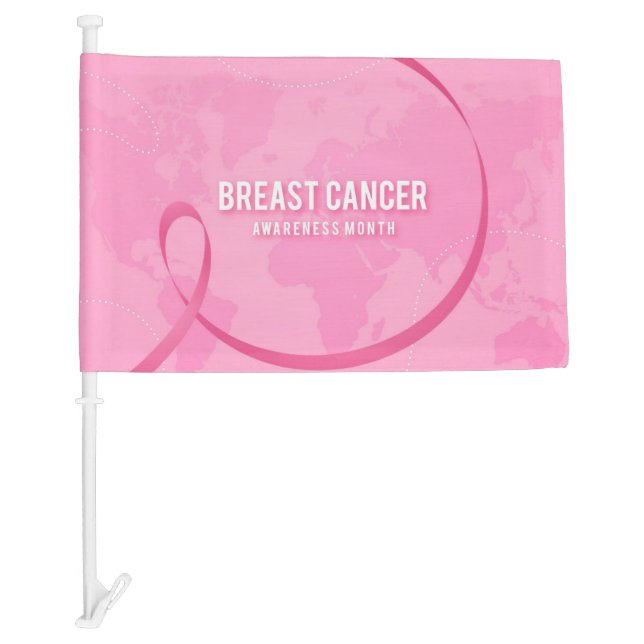 Breast Cancer Awareness Car Flag (Front)