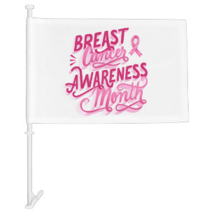 Breast Cancer Awareness Car Flag