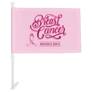Breast Cancer Awareness Car Flag