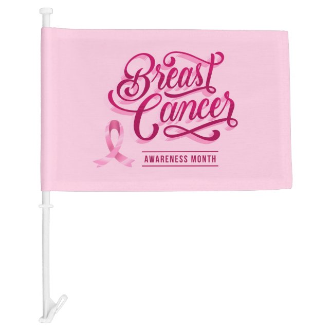 Breast Cancer Awareness Car Flag (Front)