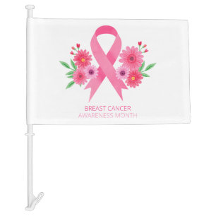 Breast Cancer Awareness Car Flag