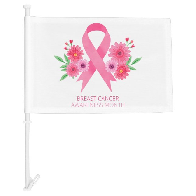 Breast Cancer Awareness Car Flag (Front)