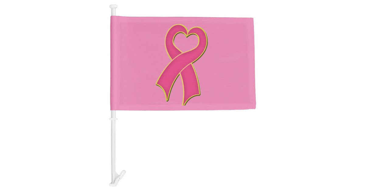 Breast Cancer Awareness Car Flag | Zazzle