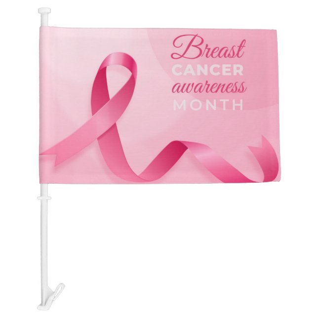 Breast Cancer Awareness Car Flag (Front)