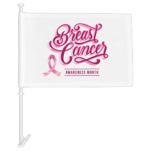 Breast Cancer Awareness Car Flag
