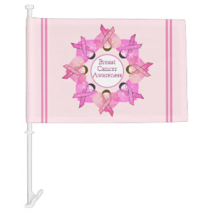 Breast Cancer Awareness Car Flag
