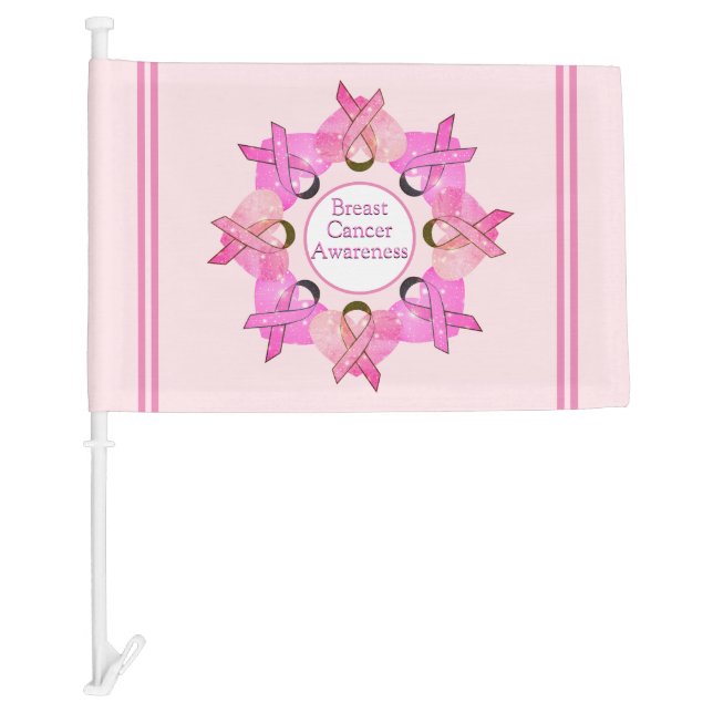 Breast Cancer Awareness Car Flag (Front)