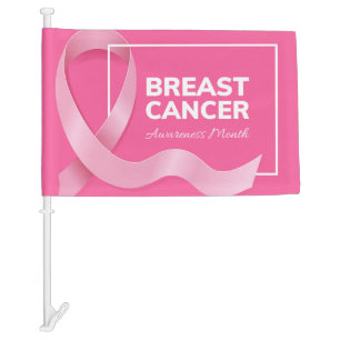 Breast Cancer Awareness Car Flag