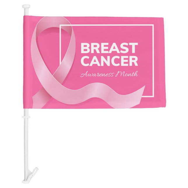 Breast Cancer Awareness Car Flag (Front)
