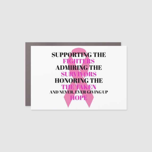 Breast Cancer Awareness Car Magnet (Front)