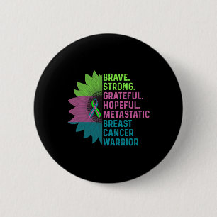 Breast Cancer Awareness Care Warrior  Button
