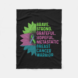 Breast Cancer Awareness Care Warrior  Fleece Blanket